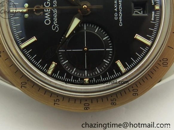 0410 Neat Speedmaster ’57 Co-Axial SS RG OMF 1:1 Best Edition Black Dial On Leather Strap A9300 (Free Leather Strap) 8067